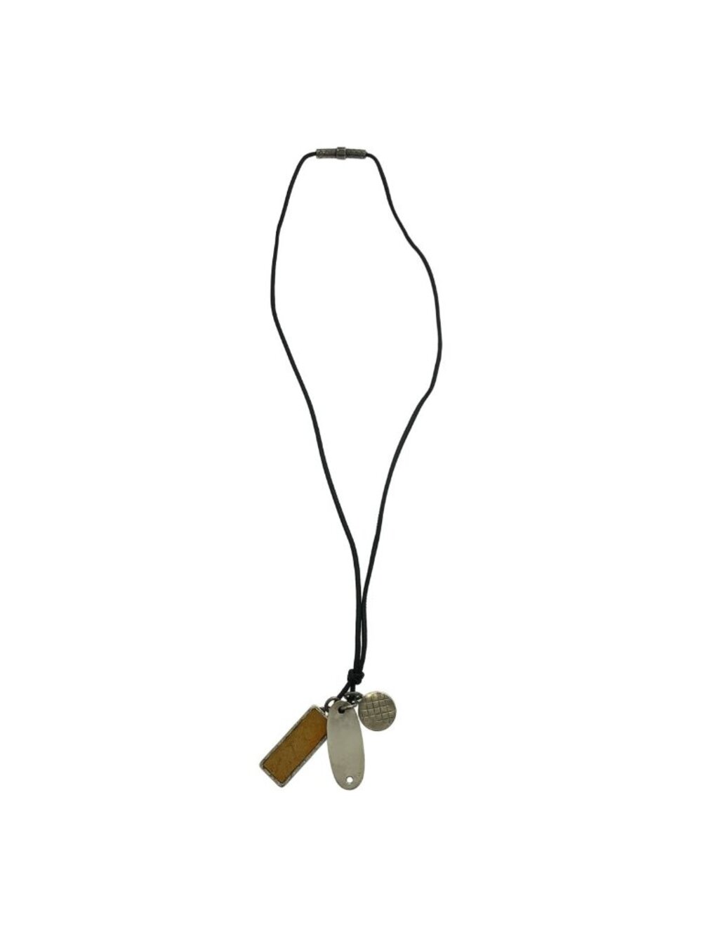 Bottega Veneta Plate Leather Cord Necklace